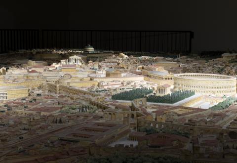 Maquette van de stad Rome aan het einde van de 4e eeuw