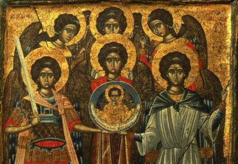 Icon with the Synaxis of the archangels