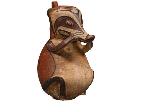 Vase en forme de sarigue ou raton laveur/Vaas in de vorm van een buideldier/Vase in the shape of a marsupial