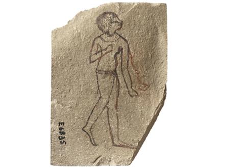 Ostracon avec une jeune fille/Ostracon met een jong meisje/Ostracon with a young girl