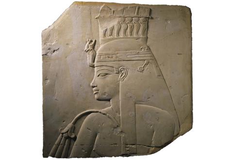Relief de la reine Tiyi/Reliëf met koningin Tiye/Relief showing Queen Tiye