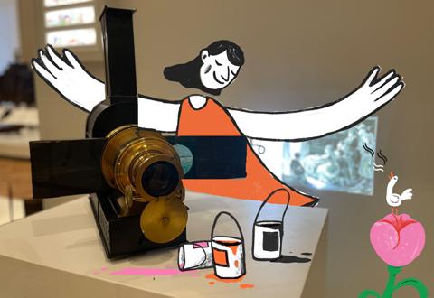 magic lantern and drawings