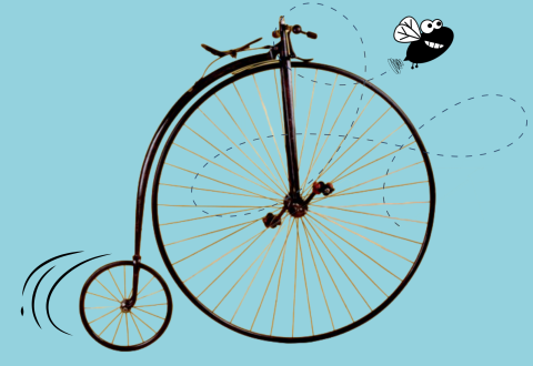hoge fiets/grand bi/high wheeler