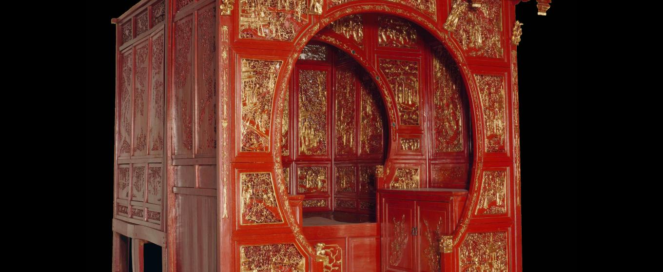 Lit chinois rouge