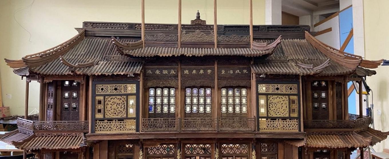 Maquette du Palais chinois de Laeken, Shanghai, ateliers de Tushanwan, 1903‑1904. Restaurée par le Musée Art & Histoire en 2024‑2025.