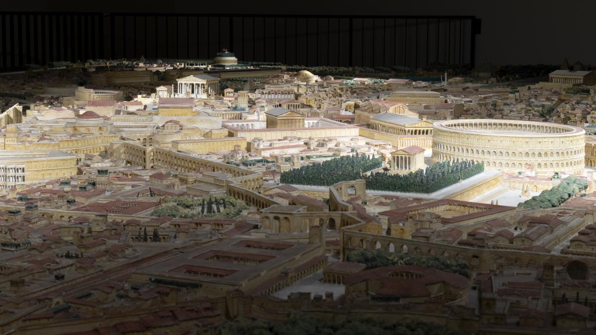 Maquette van de stad Rome aan het einde van de 4e eeuw