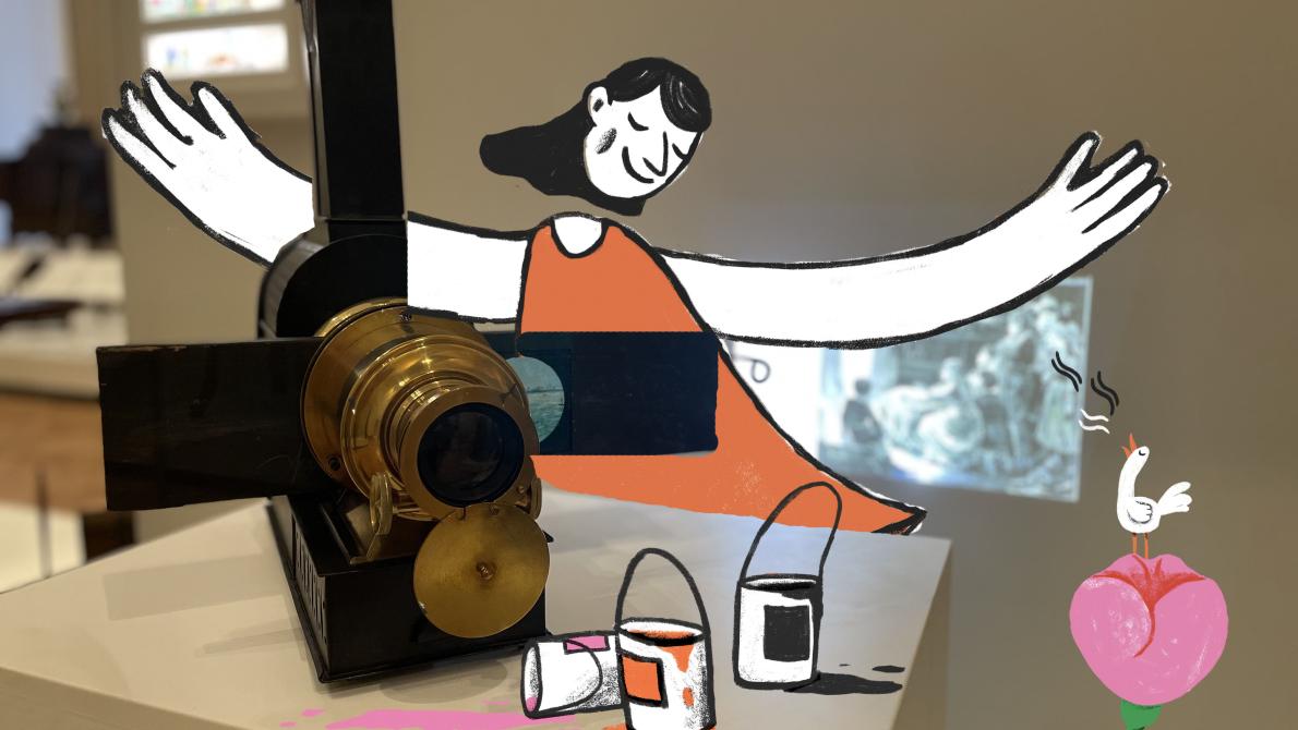 magic lantern and drawings
