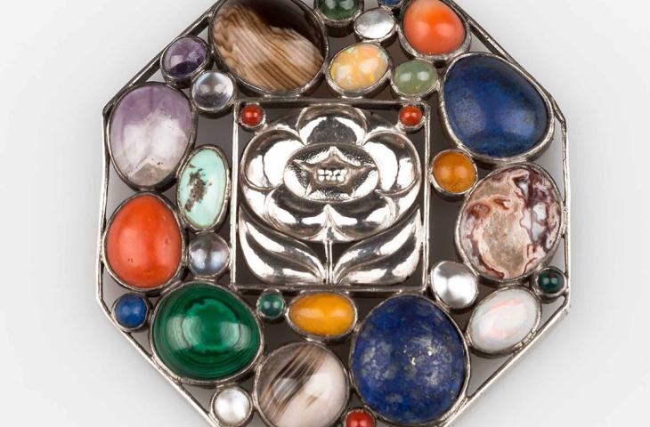 Pendant, Silver and semi-precious stones