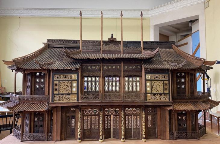 Maquette du Palais chinois de Laeken, Shanghai, ateliers de Tushanwan, 1903‑1904, restaurée en 2024‑2025