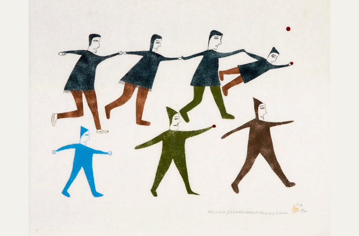 Jessie Oonark, Racing with the flat ball, 1980