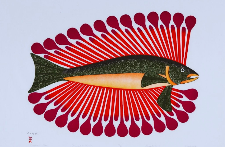 Kenojuak Ashevak, Decorative char, 2004