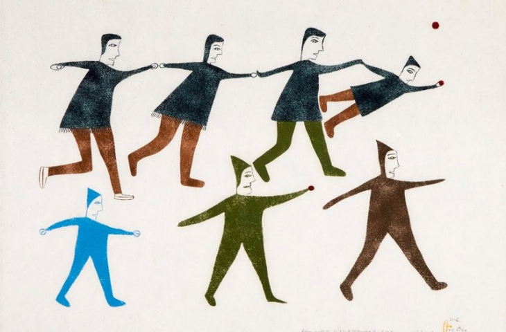 Jessie Oonark, Racing with the flat ball, 1980
